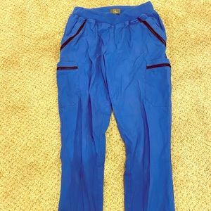 Royal Blue Ladder Lace Jaanuu XS Scrub Pants